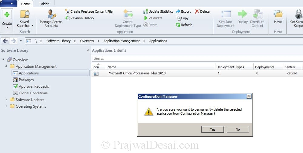 How To Delete An Application In SCCM 2012 Snap 8